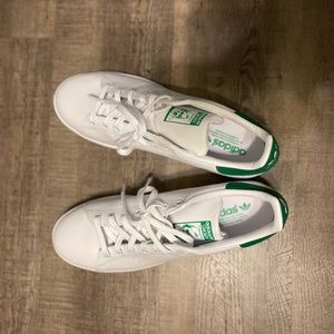 Adidas White and Green Tennis Shoes
